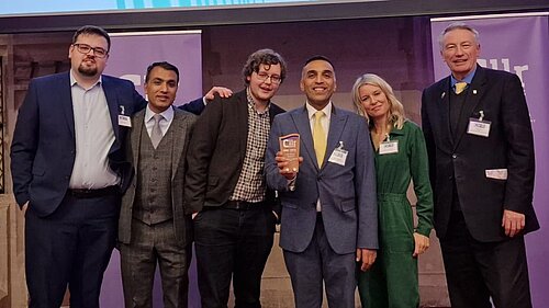 Harry at LGIU awards with team from Spelthorne BC